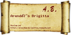 Arendás Brigitta névjegykártya