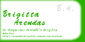 brigitta arendas business card